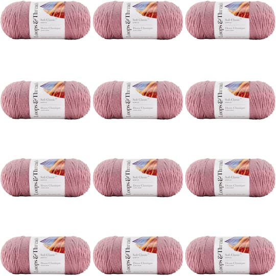 12 Pack: Soft Classic™ Solid Yarn by Loops & Threads®
